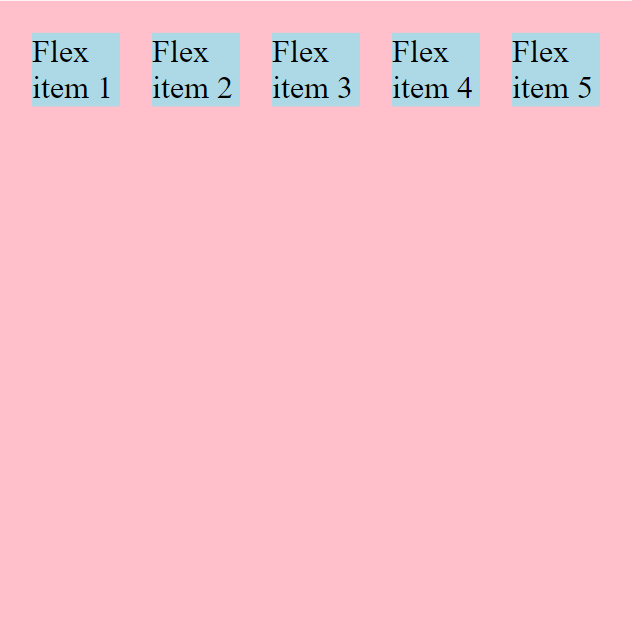 align-items flex-start illustratin