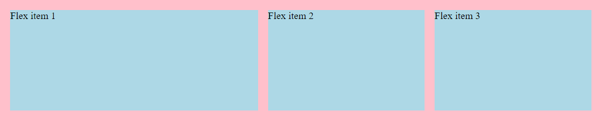 flex-grow one item1 illustration