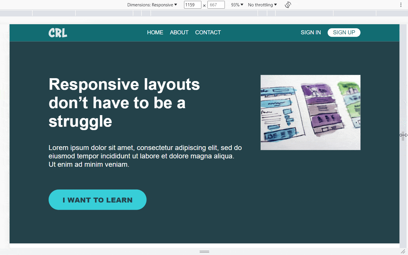 without meta viewport webpage illustration